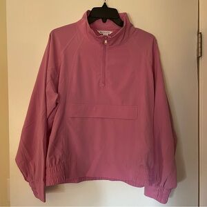 Athleta Boundless Popover Half Zip Pink M